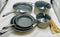 Goodful Ceramic Nonstick Pots and Pans Set Titanium Nonstick 12-Piece - Cream Like New