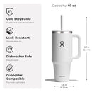 HYDRO FLASK TRAVEL TUMBLER STAINLESS STEEL CUP & LID STRAW - SANDY - Like New