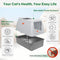 THIRDREAM 4-IN-1 CAT METAL LITTER BOX SET, EXTRA LARGE LIGHT GREY - GRAY - Like New