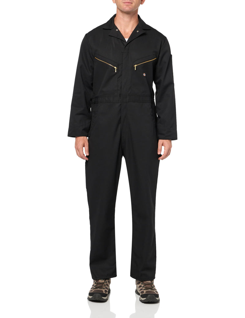 DICKIES MENS DELUXE BLENDED LONG SLEEVE COVERALLS - MEDIUM BIG TALL - BLACK - Brand New