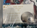 KATHY IRELAND HOME FLANNEL PRINTED AREA RUG 8FT BY 10FT - BLUE/WHITE/RED - Like New