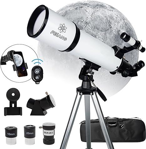 FEIANG 80mm Aperture 600mm Astronomical Telescope 24X-180X - Scratch & Dent