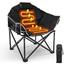 SLENDOR OVERSIZED HEATED CAMPING CHAIR PADDED HEATED CHAIRS OUTDOOR SPORTS- BLUE - Like New
