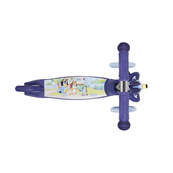 RIDE N GUIDE BUDDIES BLUEY MINI 3D LUW KICK SCOOTER 3 WHEELS BEARINGS - BLUE - Like New