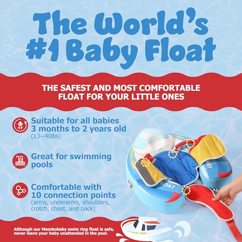 MAMBOBABY SUNNY NAVIGATOR BABY POOL FLOAT WITH CANOPY SAFE COMFORTABLE - BLUE - Like New