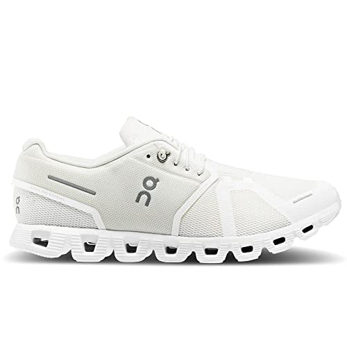 ON MEN'S CLOUD 5 RUNNING SHOES - SIZE: MEN 8.5 - UNDYED/WHITE - Like New