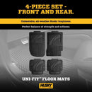 HUSKY LINERS UNI-FIT UNIVERSAL AUTOMOTIVE FLOOR MATS, 4PCS - BLACK - Brand New