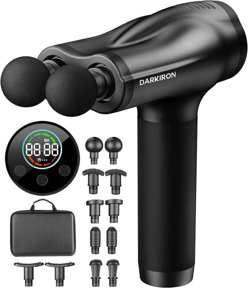 DARKIRON Double-Head Deep Tissue 4 Speeds Percussion Massage - Scratch & Dent