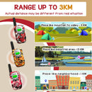 LOOIKOOS Walkie Talkies 2 Way Radio Toys Gifts 3 Pack - Yellow- Red- Pink - Like New