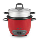 AROMA 6-CUP POT-STYLE RICE COOKER ARC-743-1NGR - RED - Like New