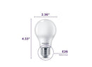 PHILIPS 461137 8W 60W LED DAYLIGHT A19 BULB 4PK - DAYLIGHT - Brand New
