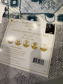 KATHY IRELAND HOME FLANNEL PLUSH AREA RUG 20"X32" - BLUE/WHITE/BEIGE - Brand New