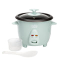 TASTY MINI RICE COOKER REMOVABLE NONSTICK BOWL AUTO KEEP WARM 1.5-QUART - AQUA - Like New