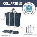 CLEVERMADE COLLAPSIBLE LAUNDRY TOTE - NAVY NOIR - Like New
