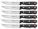 Wusthof Gourmet 6-Piece Steak Knife Set - Black / Silver New