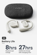 CLEER ARC II OPEN-EAR TRUE WIRELESS BLUETOOTH HEADPHONES (LIGHT GRAY) - Like New