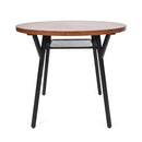 GENERIC INDOOR ROUND DINING SET, 5-PIECE - WALNUT - Like New