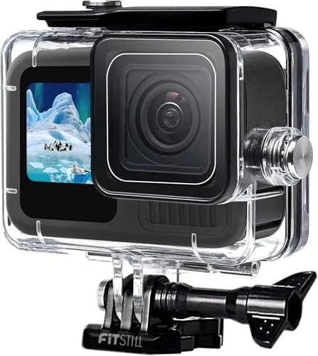 FitStill 196ft Waterproof Case Go Pro Hero 13/12/11/10/9 Black Action Camera Like New