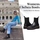ATHLEFIT WOMEN'S CHELSEA ANKLE BOOTS PLATFORM SLIP ON WOMEN 7.5 BLACK - Like New