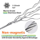 TOYELIU T316-Stainless Steel 1/8'' Aircraft Wire Rope for Cable Deck Railing - Brand New