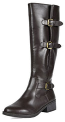 TOETOS WOMEN'S MIRRAN BROWN FASHION KNEE HIGH RIDING BOOTS SIZE 7 M - Like New
