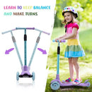 WV WONDER VIEW 3 WHEEL SCOOTER KIDS AGES 6-12 LIGHTUP WHEELS LS306 - PURPLE - Like New