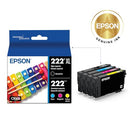 EPSON 222 CLARIA INK HIGH CAPACITY BLACK & STANDARD COLOR CARTRIDGE COMBO PACK - Brand New