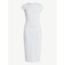 NO BOUNDARIES WOMEN'S MIDI DRESS,CAP SLEEVES, SIZE: XS - PLATINUM SILVER HEATHER - Brand New
