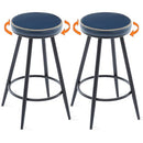 Bar Stools Set of 2, Swivel Backless 24" Counter Height Bar Stools for Kitchen - Like New