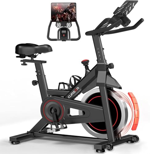 CURSOR FITNESS EXERCISE BIKE SPIN EQUIPMENT HOME USE - BLACK - Scratch & Dent