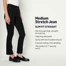 AMAZON ESSENTIALS WOMEN'S MEDIUM STRETCH SLIM-FIT MID-RISE SIZE 12 - BLACK - Brand New