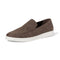 AMAZON ESSENTIALS MEN'S SLIP-ON LOAFER SNEAKERS SIZE: MEN 11 BROWN FAUX SUEDE - Like New
