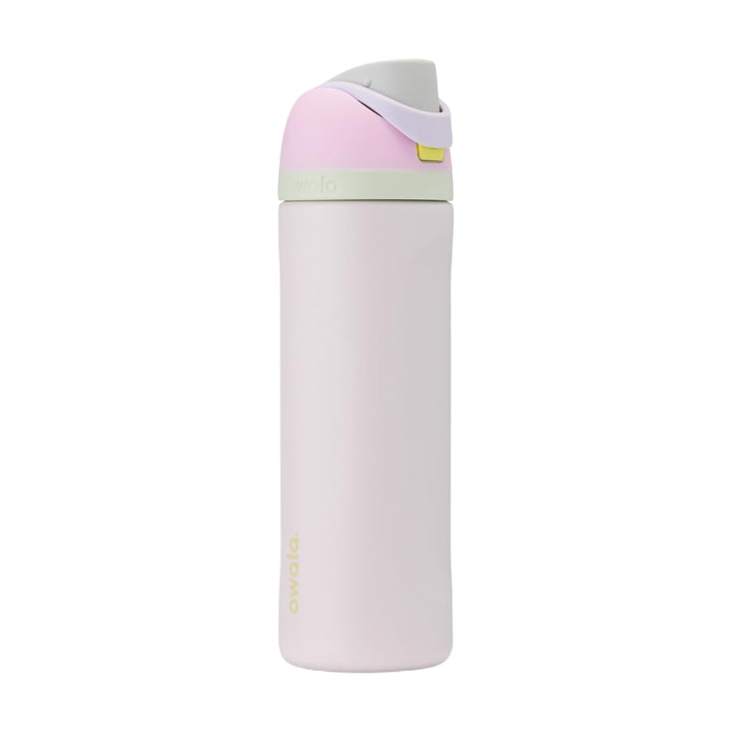 OWALA FLIP INSULATED STAINLESS STEEL WATER BOTTLE WITH STRAW-BPA-FREE 24OZ PINK - Brand New