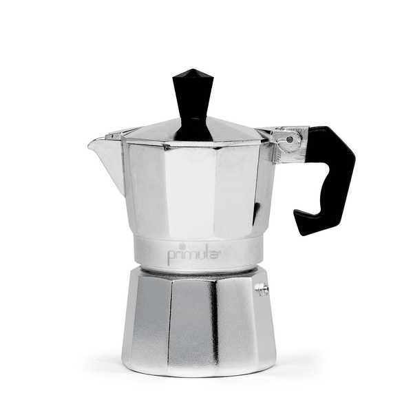PRIMULA ALUMINUM 1 CUP STOVETOP ESPRESSO MAKER - POLISHED - SLIVER - Like New