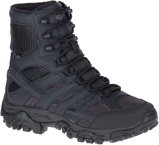 MERRELL MEN'S MOAB 2 MID 8" TACTICAL WATERPROOF MILITARY BOOT - SIZE: 11 - BLACK - Like New