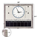 NC Rustic Picture Clock and Chalkboard Memos Wooden Wall-Decorate 25×20.5×1.4 - Brand New