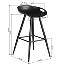 Cosy Furniture Stools 45 x 48 x 82 cm - B0131ZZC30 - Black/Grey - Like New