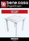 BENE CASA BC-65288  Indoor & Outdoor Domino Game Table, Removable Legs - White - Like New