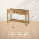 Furniture Dash Solid Wood Console Table 47.9" W, 12.6" D, 28.8" H - COR933 - Like New