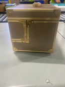 GENERIC 8" PINK PULLOUT MAKEUP CASE WITH KEY - ROSE GOLD - Like New