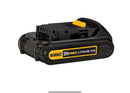 DEWALT 20V MAX 1.3A LITHIUM-ION BATTERY DCB207 - BLACK/YELLOW - Like New