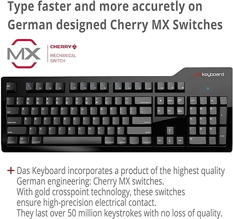 Das Keyboard Model S Mac Mechanical Cherry MX Blue DASK3PROMS1MACCLI - Black Like New