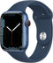 APPLE WATCH SERIES 7 GPS CELLULAR 45MM BLUE ALUMINUM CASE MKJA3LL/A Like New