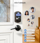 Veise Fingerprint Keyless Entry Door Lock, Auto Lock, Electronic Keypad - Bronze - Like New