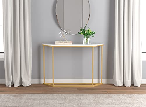 Wray Sturdy Safdie Console Table - Marble Gold - Like New