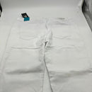 7GROOVE GROOVE MEN'S JEANS STRAIGHT DENIM SLIM FIT - SIZE: MEN 42/32 - WHITE - Brand New