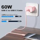 VANOVEI IPHONE 15 CHARGER 3 PACK 20W USB C WALL FAST WALL CHARGER CABLES - PINK - Brand New