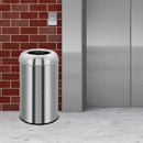 Garvee 18.5 gal/70 L Open Top Trash Can, Stainless Steel Garbage Can, Kiosk - Like New