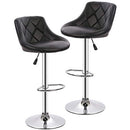 BestMassage PU Leather Bar Stools Modern Swivel Dinning Kitchen Chair Set of 2 - Like New