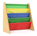 HUMBLE CREW 4-TIER KIDS BOOKSHELF NATURAL WOOD/PRIMARY WO593 - NATURAL WOOD - Like New
